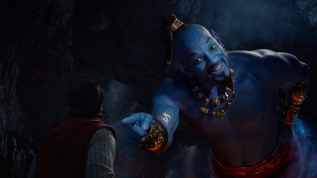 Aladdin (Mena Massoud) e il Genio (Will Smith)