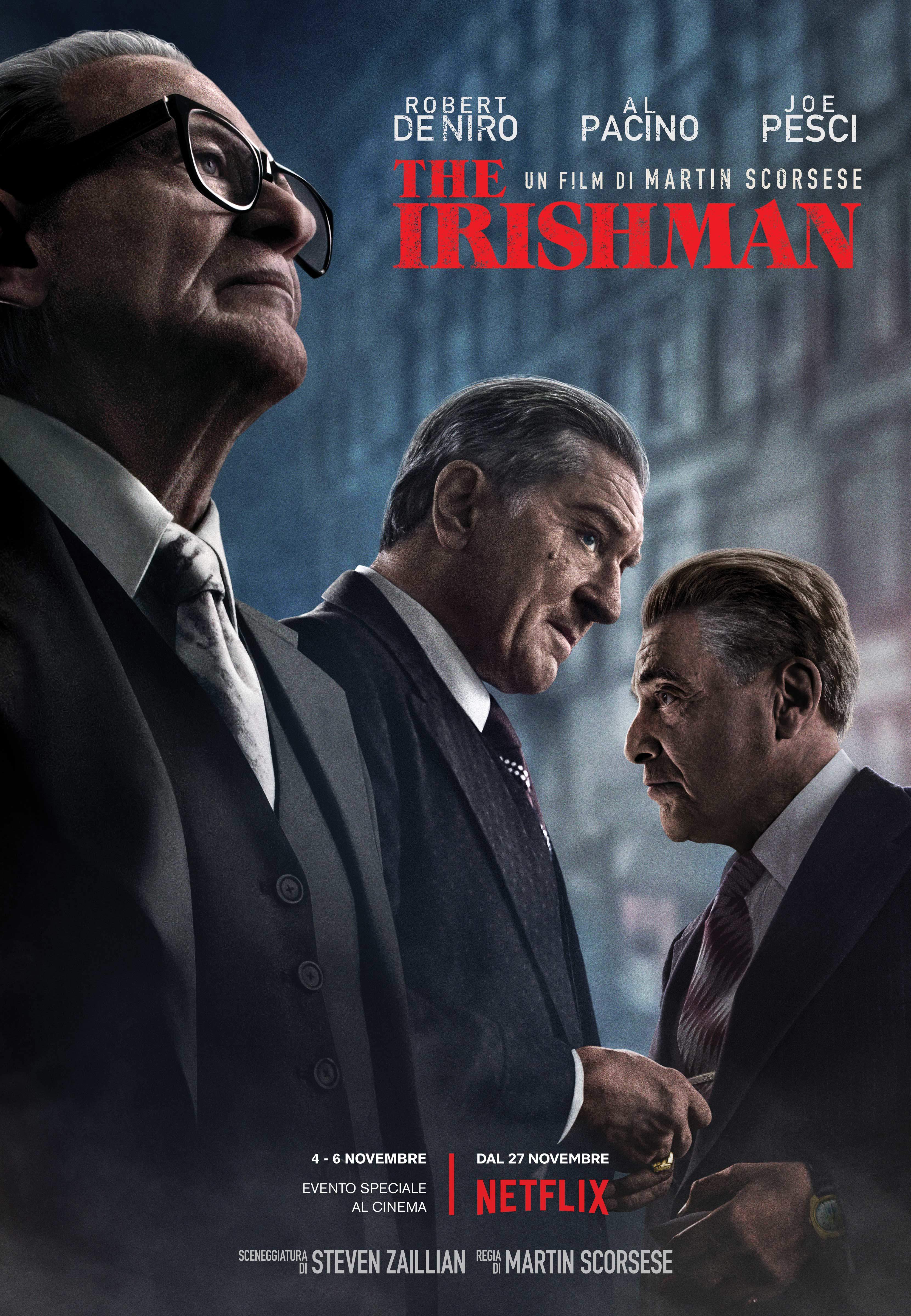 The Irishman programmazione sale cinematografiche
