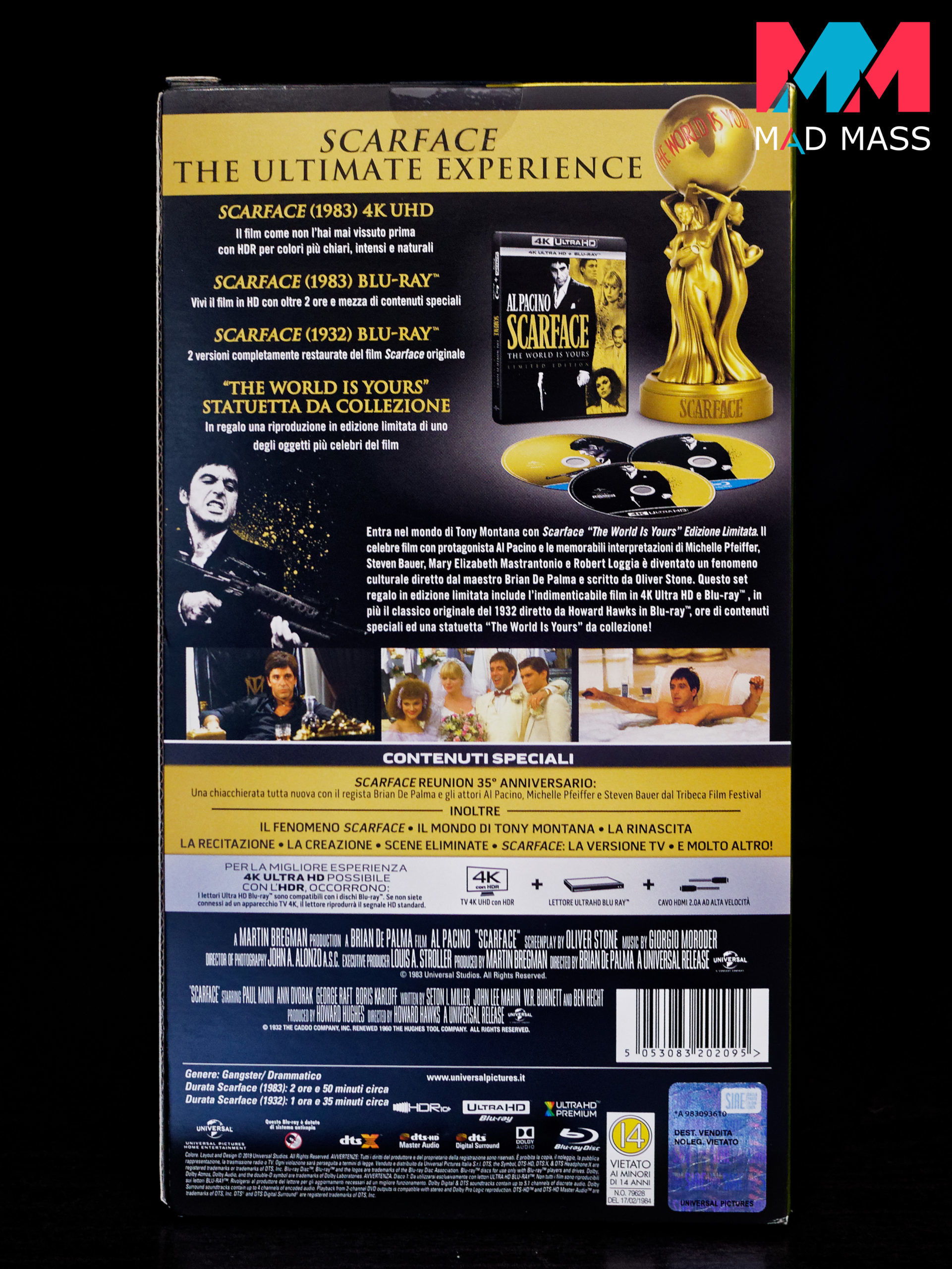 Scarface Edizione Limitata con Statuetta da Collezione Blu-ray 4K