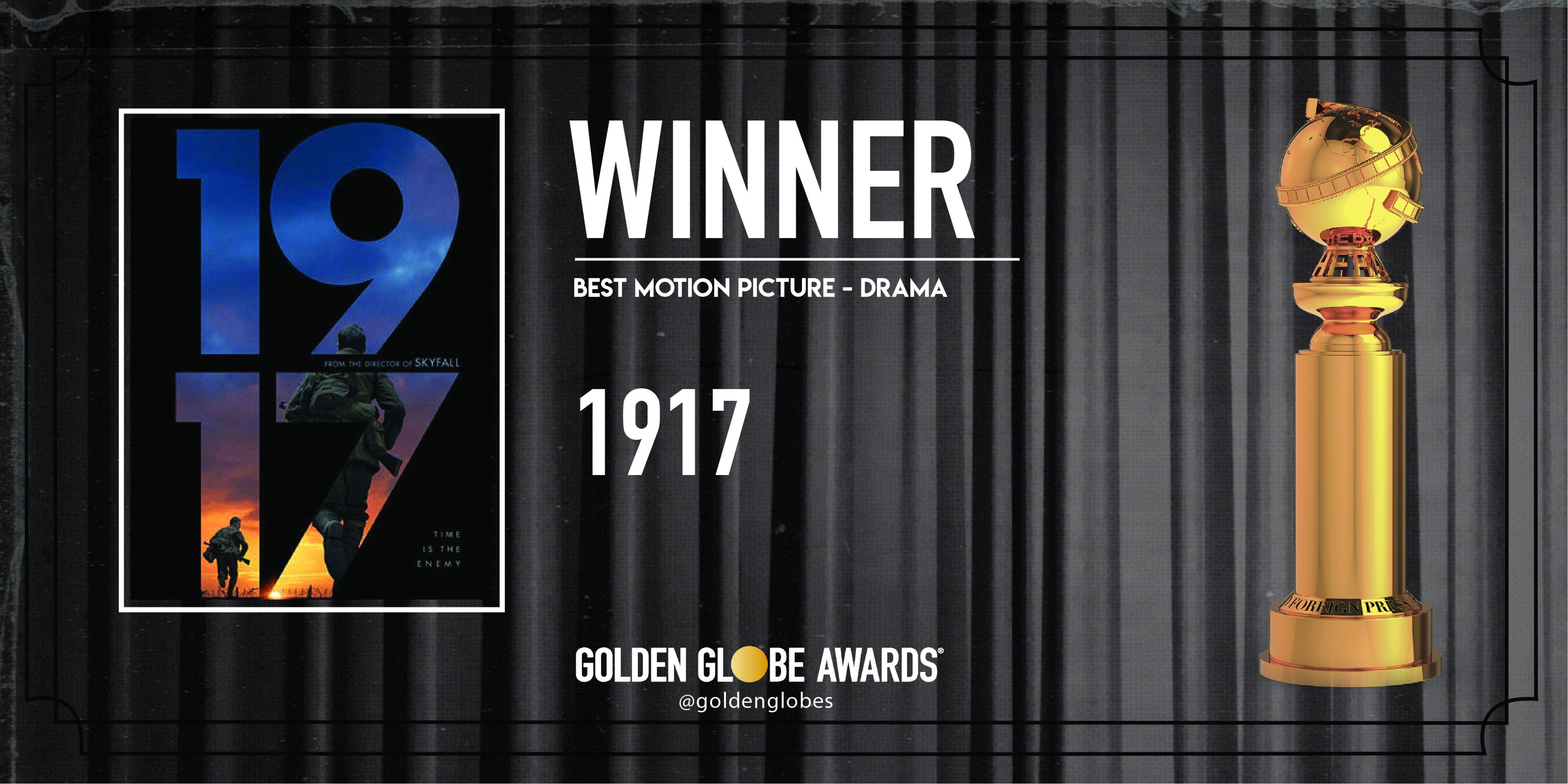 Golden Globe 2020: 1917 vince come Miglior Film Drammatico