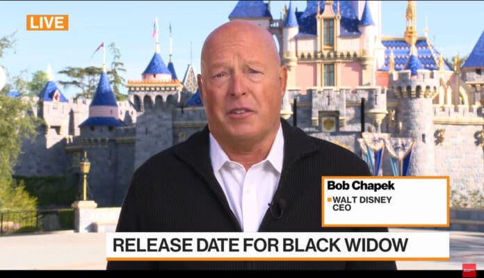 Bob Chapek CEO Disney intervistato da Bloomberg TV