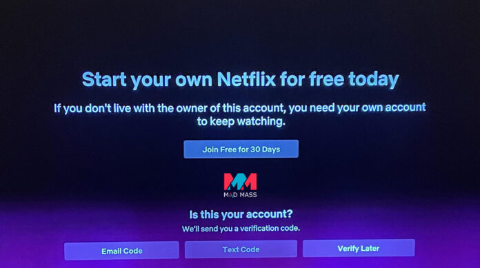 Netflix vieta la condivisione dell'account
