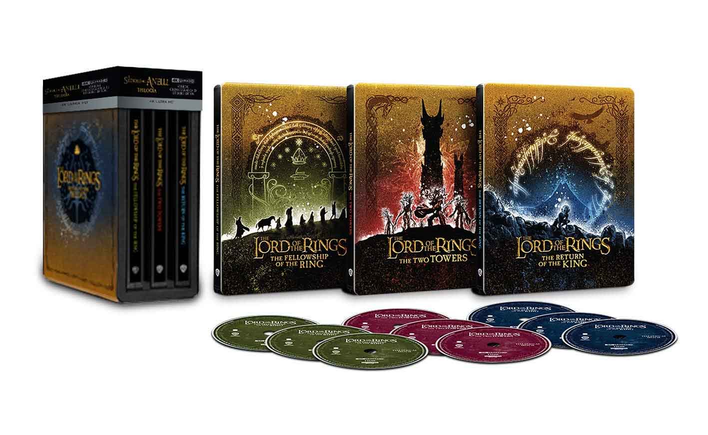 Amazon Prime Day: le migliori offerte Blu-ray e DVD Il Signore degli Anelli trilogia Steelbook 4K