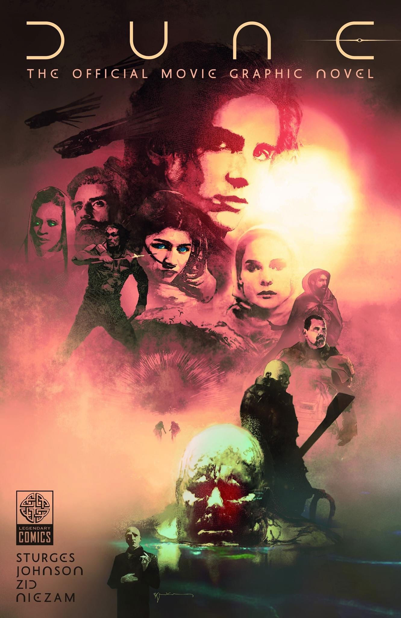 La copertina di Bill Sienkiewicz per la graphic novel del film Dune