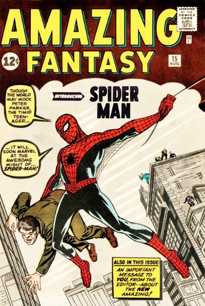 La prima apparizione Marvel di Spider-Man, nel 1962