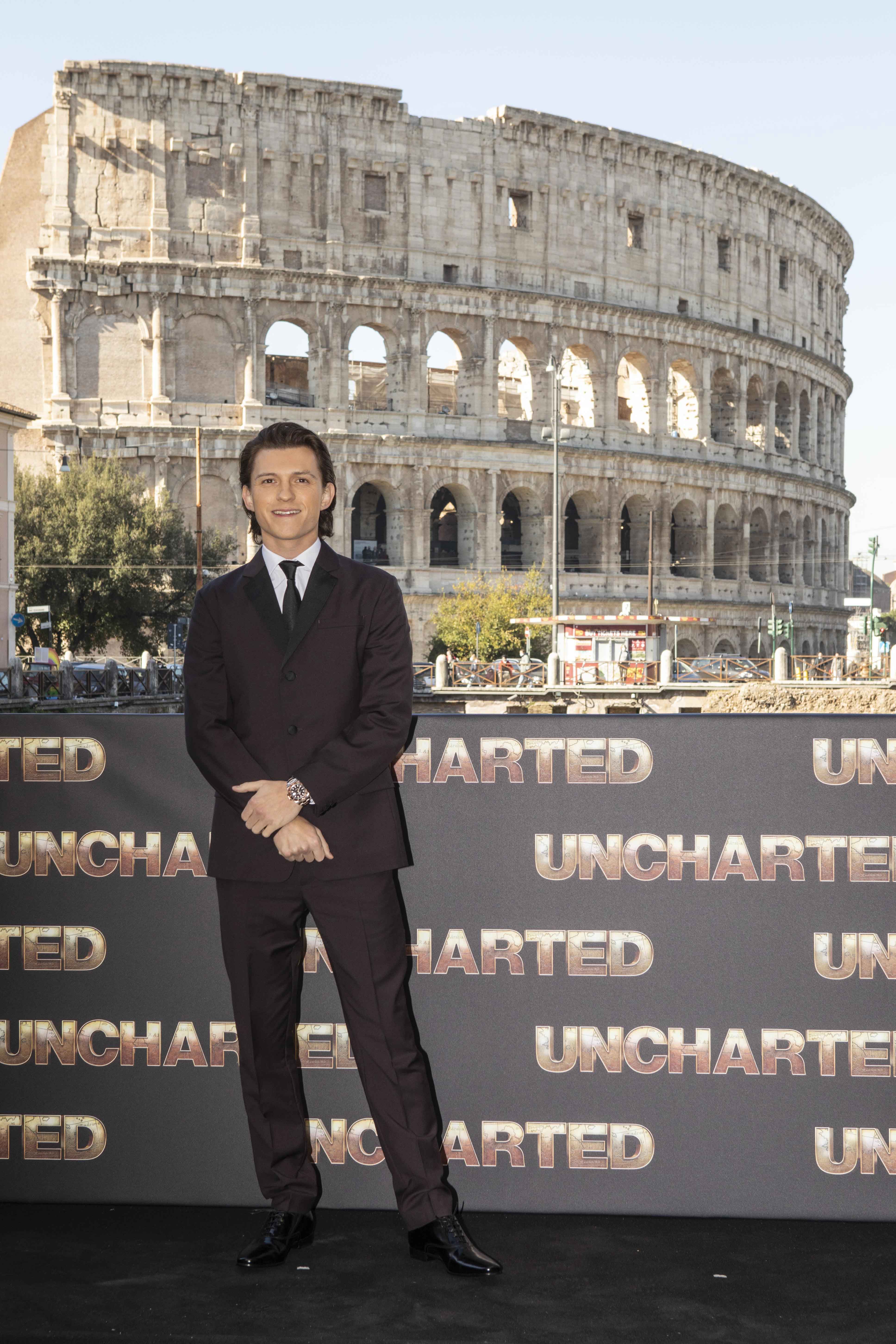 Tom Holland a Roma presenta Uncharted
