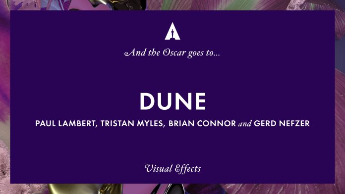 Dune vola a quota 6 Oscar con Migliore fotografia e Migliori effetti speciali visivi