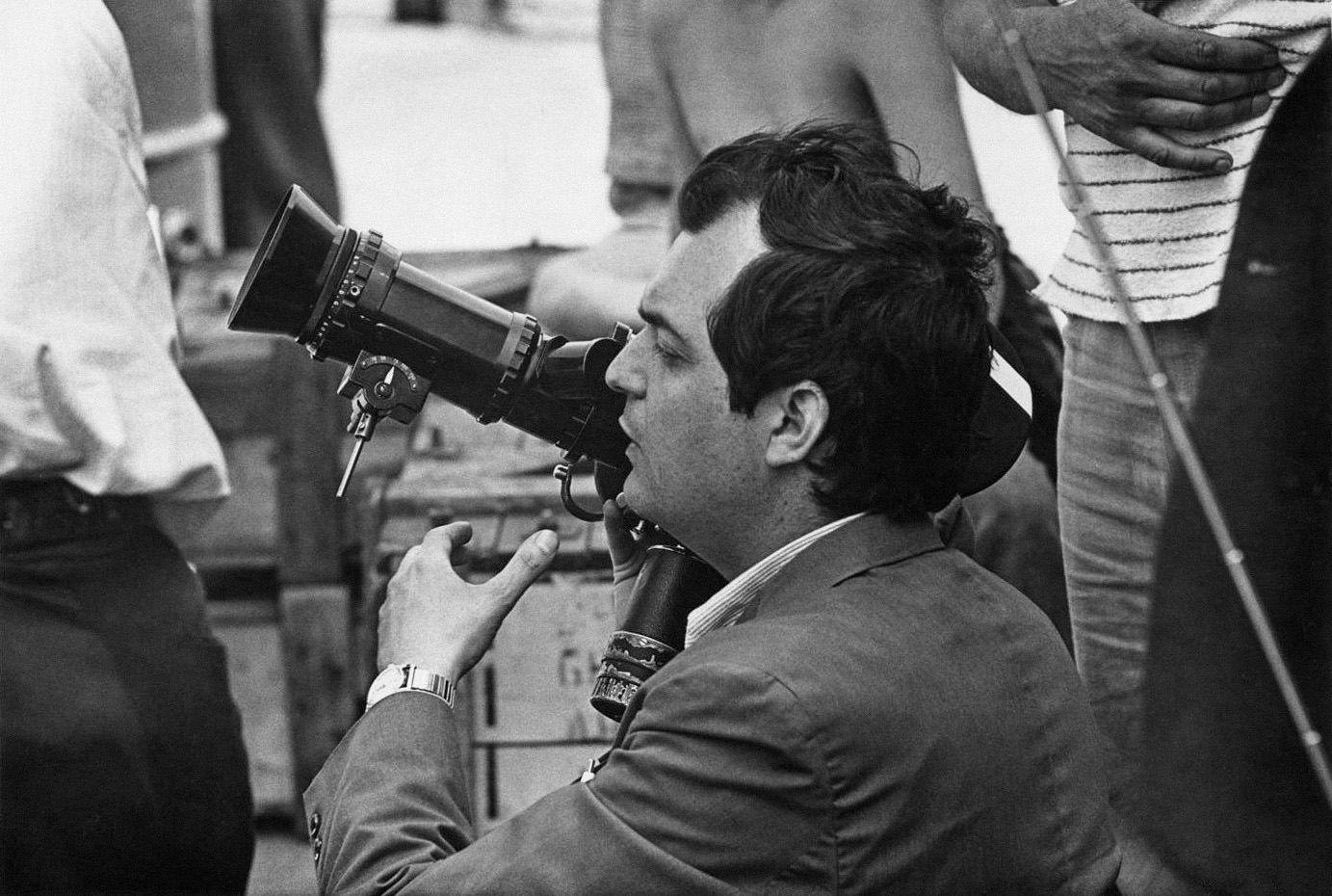 Stanley Kubrick sul set del Dr. Stranamore