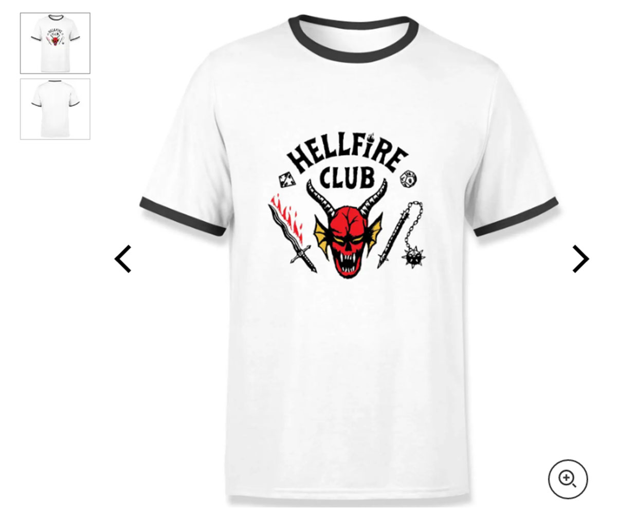 La maglietta dell'Hellfire Club: dove comprare le migliori t-shirt di Stranger Things