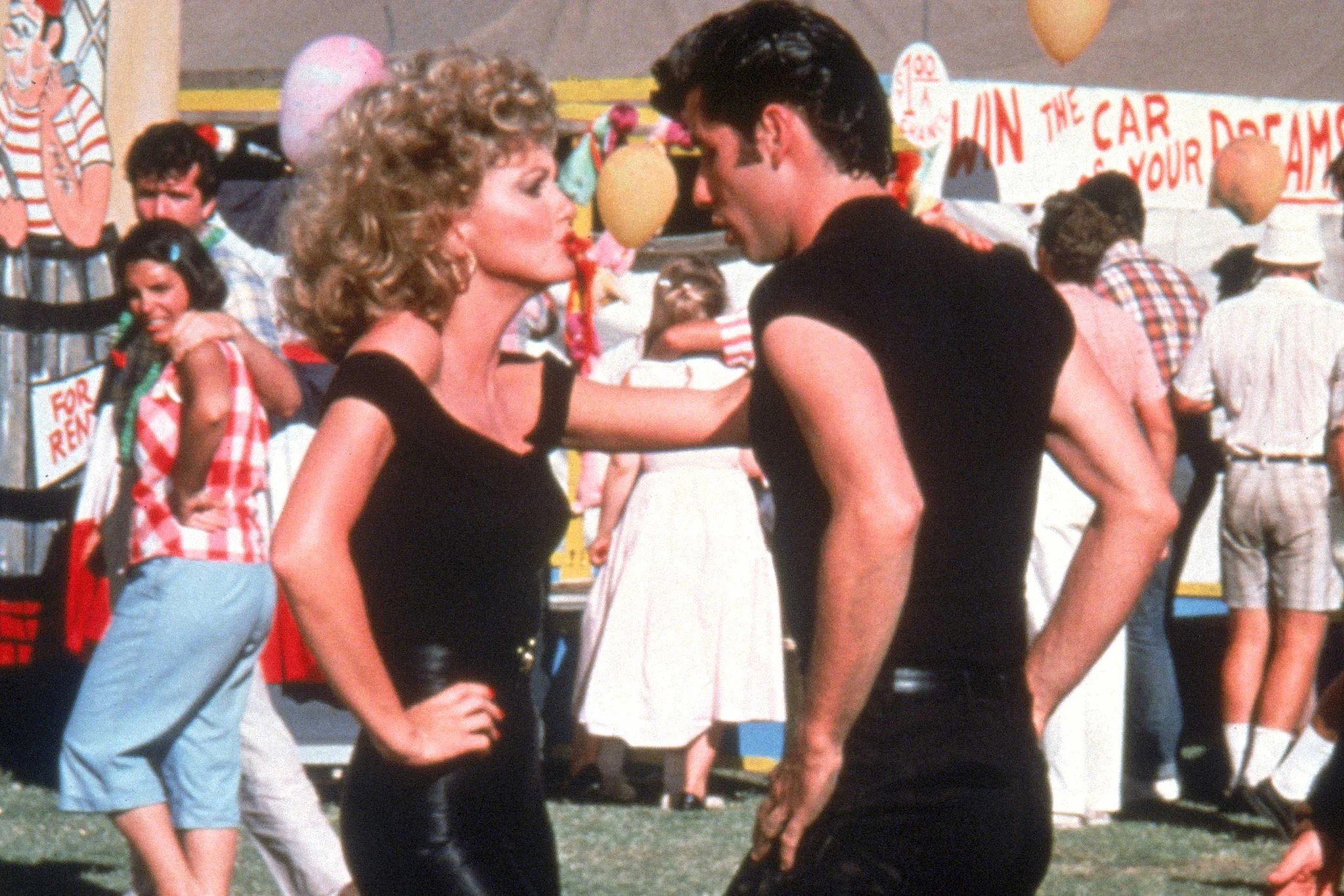 Olivia Newton-John e John Travolta in Grease