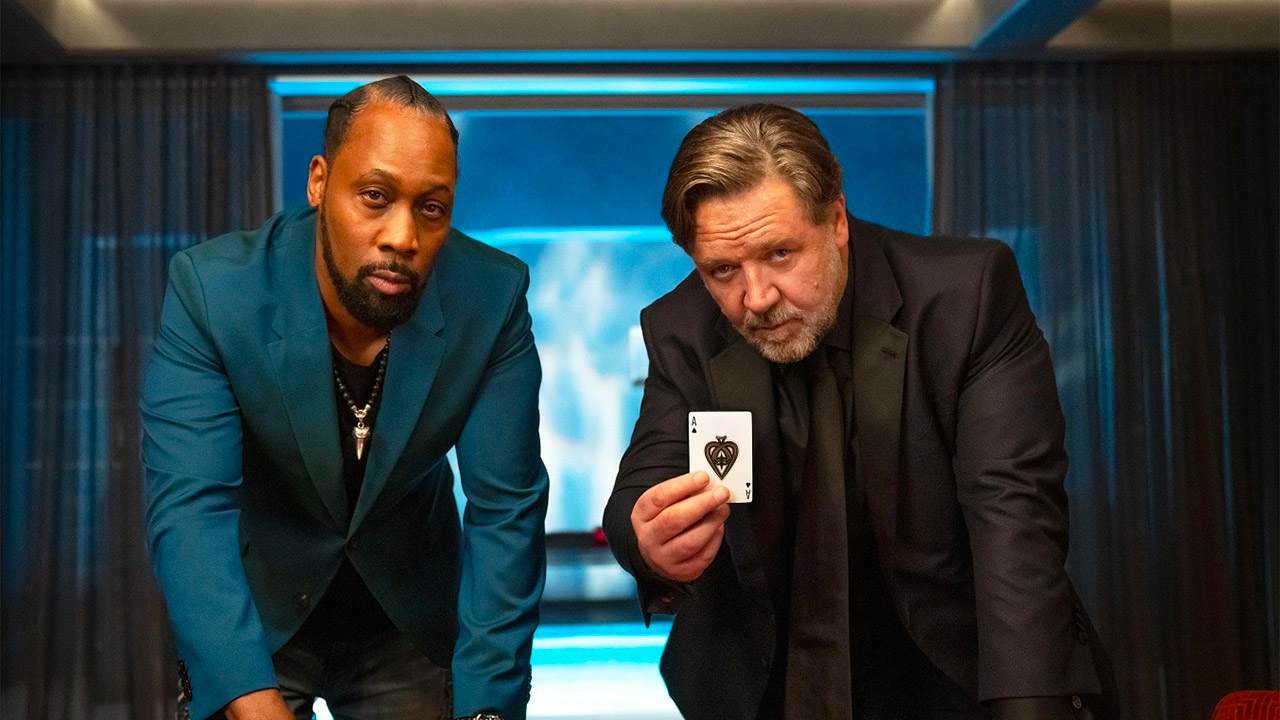 Russell Crowe e RZA in Poker Face (credits: Brook Rushton/Arclight Films/Vertice 360)