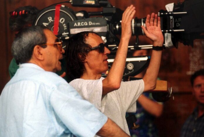 Dario Argento con Giuseppe Rotunno sul set de La Sindrome di Stendhal (credits: Archivio Bellomo)