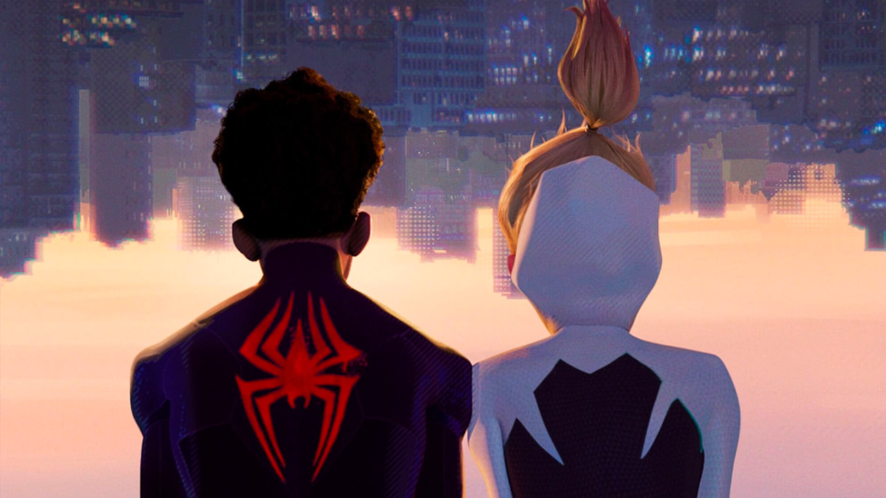 Spider-Man (Shameik Moore) e Spider-Gwen (Hailee Steinfeld) in Spider-Man: Across the Spider-Verse